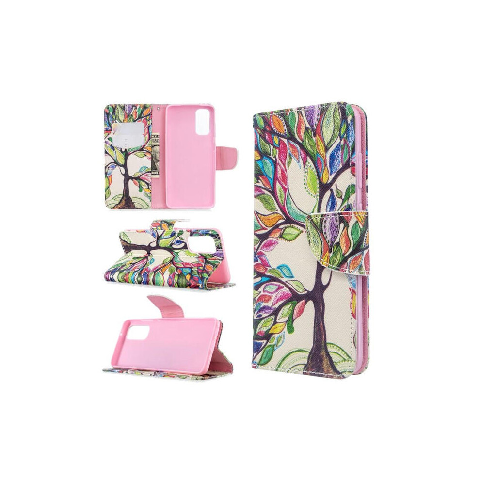 Wallet Case Compatible With Samsung Galaxy S20 Fe - Colorful Tree 9110895176122