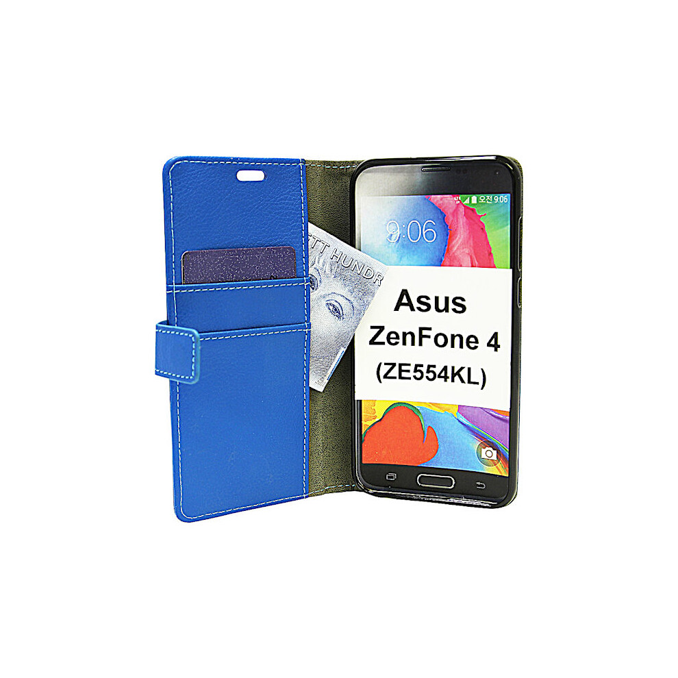 Standcase Wallet Compatible With Asus Zenfone 4 (Ze554kl) Blue 9110895176641