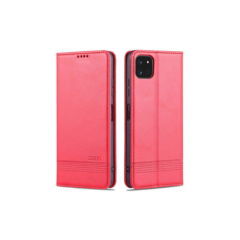 Compatible With Samsung Galaxy A22 5G - Stylish Practical Yazunshi Wallet Case Red 9110895176313