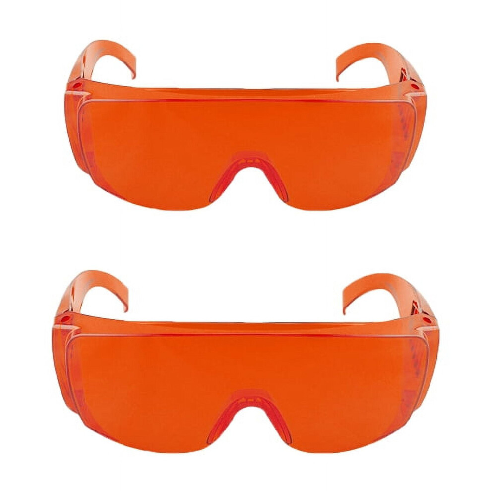2 Pcs Red Goggle Glasses For Lab Safety Dental Protective Eye Curing Light Whitening 9110895177143