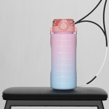 Lmueinov 1500ml Large-Capacity Sports Water Bottle, Double Drinking Mouth, High-Temp Resistant, Portable Plastic Straw Cup, Holiday Sale