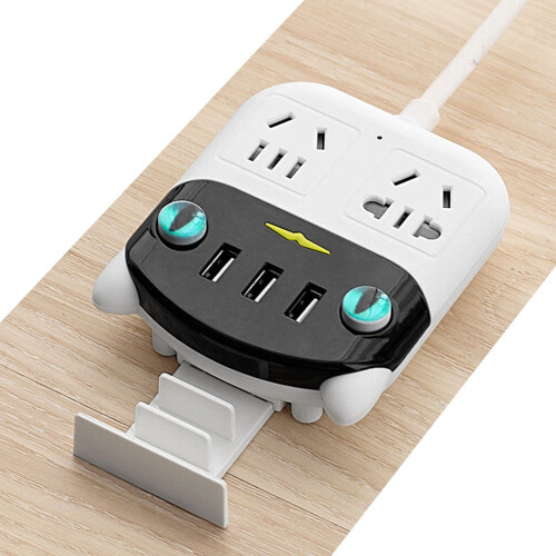 Πολύπριζο ταξιδιού Dsseng, 4 πρίζες, 3 θύρες USB, καλώδιο επέκτασης 70 ιντσών, φορητός