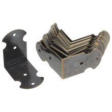 20 pcs Right Angle Corner Brackets Vintage Corner Brace Tabletop Fasteners for Wooden Boxes