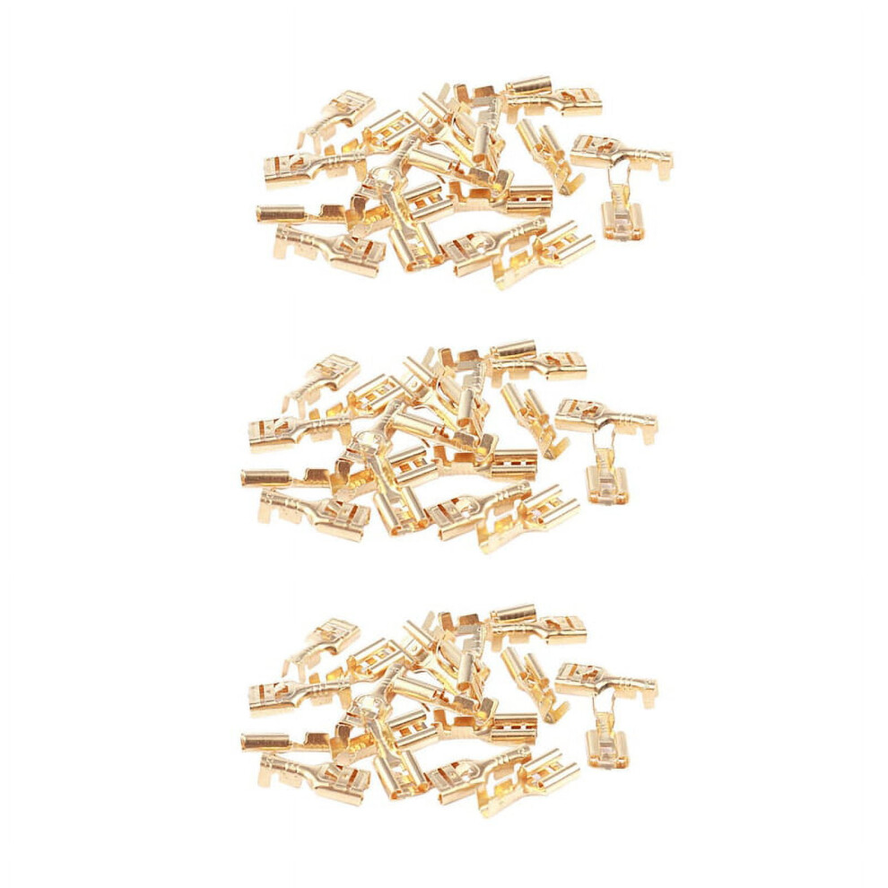 Brass 6.3 Mm Connectors Female Spade Cable Terminals, 60 Piece 9071309671179