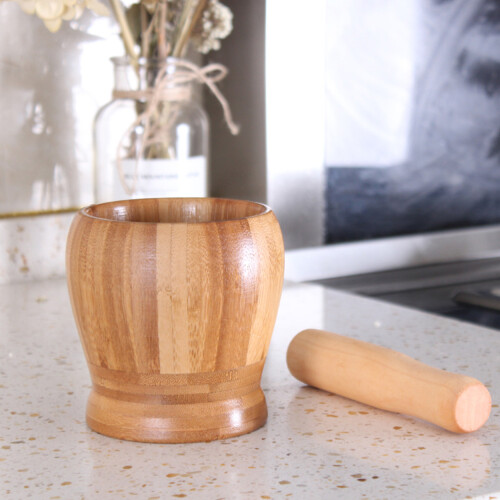 Plastic Grinder Kitchen Accessory Wood Garlic Press Manual Device 2