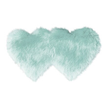 Hot Sale!Nayueo Double Love Imitation Wool Carpet Light Blue L 60*120Cm Wool Imitation Sheepskin Rugs Faux Non Slip Bedroom Shaggy Carpet Mats