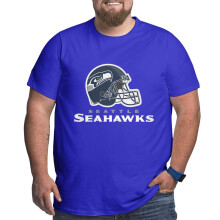 Camiseta de manga curta com o logotipo do time de futebol americano SEA_Seahawks para homens de tamanhos grandes e altos, ideal para fãs de beisebol.