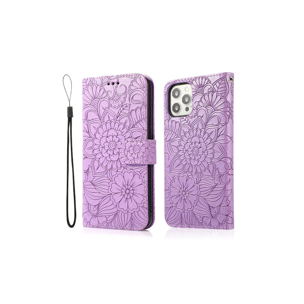 (For Compatible With Iphone 12 Pro Max 6.7) Durable Soft Silicone Phone Case Purple 9425574772305