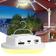 7200mAh oppladbar LED-campinglykt 30W, IPX4 vanntett lommelykt, kompatibel med teltlys, nødoverlevelsessett gave