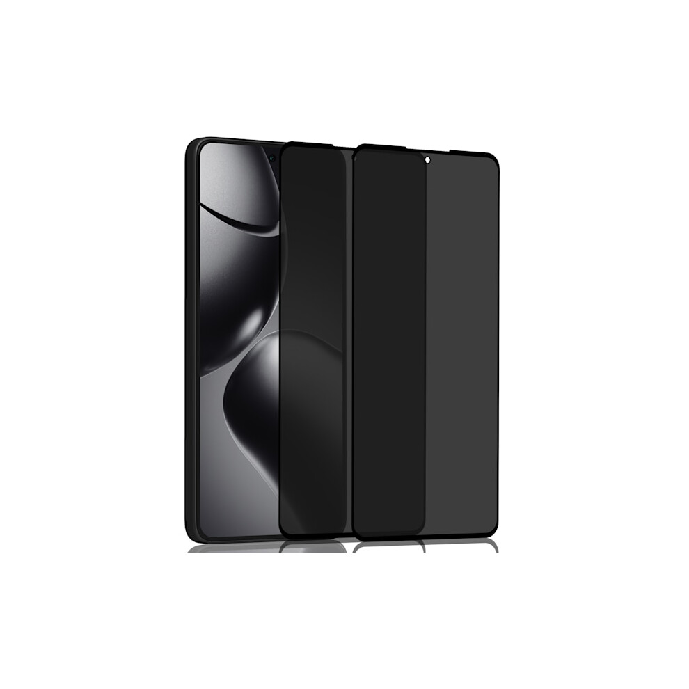 2-Pack Compatible With Xiaomi Redmi 14T Pro Privacy Screen Protector - Tempered Glass 9H - Super Quality 3D 9425574772183