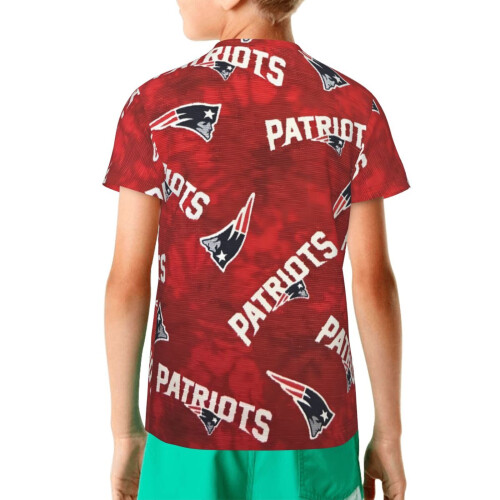Μπλούζα Patriots Youth με κοντό μανίκι για αγόρια και κορίτσια με το λογότυπο της 1