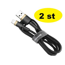 2 db 2 m-es Baseus kábel iPhone-kompatibilis, fekete