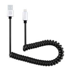 Cavo a spirale SiGN per la ricarica con connettore Lightning, 2A, 30cm - 100cm - Nero Nero