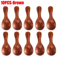 1 à 10 mini cuillères en bois naturel pour thé, miel, café, condiments, sel et sucre - Ustensiles de cuisine et accessoires ménagers