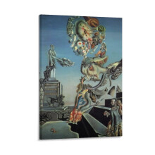 Estampe Dali « La salle de jeux lugubre », toile décorative moderne pour chambre à coucher, 40 x 60 cm (16 x 24 pouces).