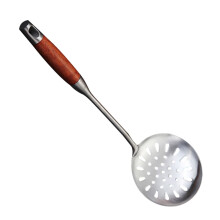 Ustensile de cuisine, cuillère à frire en bambou et en acier inoxydable, passoire à soupe, écumoire, filtre alimentaire