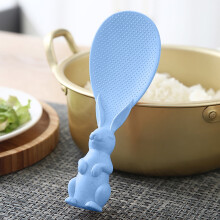Cuillère à riz WinysinCute et créative en forme de lapin, utilisable verticalement. Antiadhésive, elle peut servir de pelle à riz ou de paille.