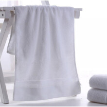 Serviettes de toilette en coton, 35,5 x 76 cm, serviettes de bain douces et absorbantes, serviettes d'hôtel, blanches, 1 pièce