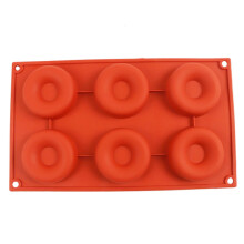 Moule à donuts antiadhésif en silicone flexible, moule à gâteau carré 6/8, pour la cuisine et la pâtisserie à domicile.
