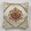 Coussin brodé Genève, coussin Champagne, 45 cm de côté 1