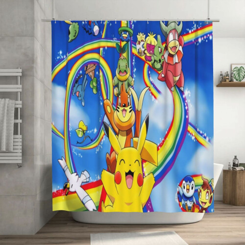 Pokémon douchegordijn 72x72 inch plastic 2