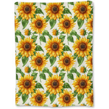 Couverture Tournesol Ensoleillé, jeté en flanelle douce et légère pour canapé, lit, voyage, salon et décoration intérieure, 127 x 102 cm
