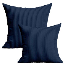 Liquidation MOMKER ! Coussins décoratifs, 56 cm x 56 cm, style moderne contemporain transitionnel, rayures grises, polyester (lot de 2)