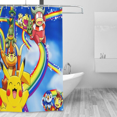 Pokémon douchegordijn 72x72 inch plastic 1