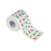 Slhljlin 1 Roll Toilet Paper Cartoon Pattern Disposable Festive Soft Hygienic Decorate Christmas Holiday Printed Roll Paper for Festival (F)
