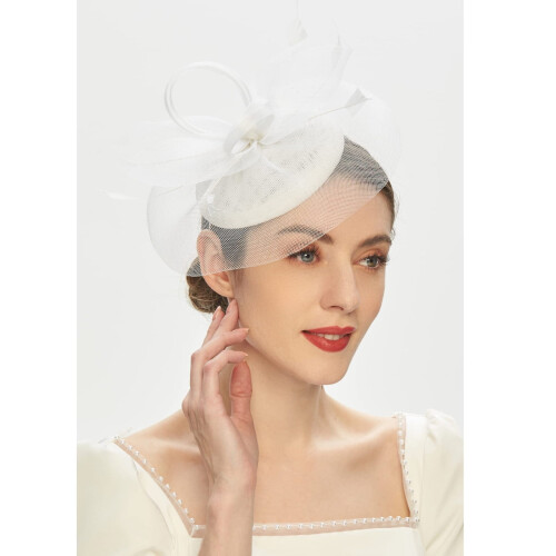 Chapeau bibi pour tea party, chapeau bibi pillbox, bandeau pour 2