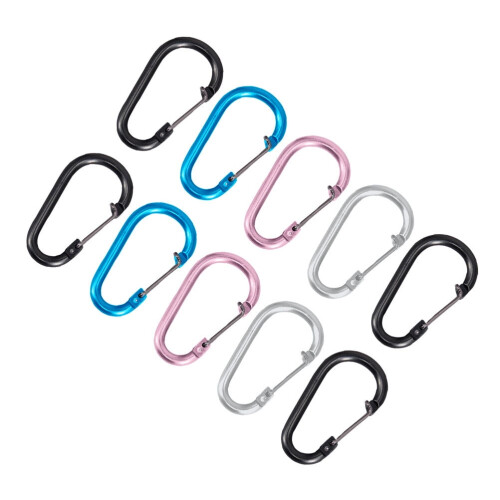 20pcs Aluminium Alloy Bottle Hook Reusable Kettle Carrying Clips (Random Color)