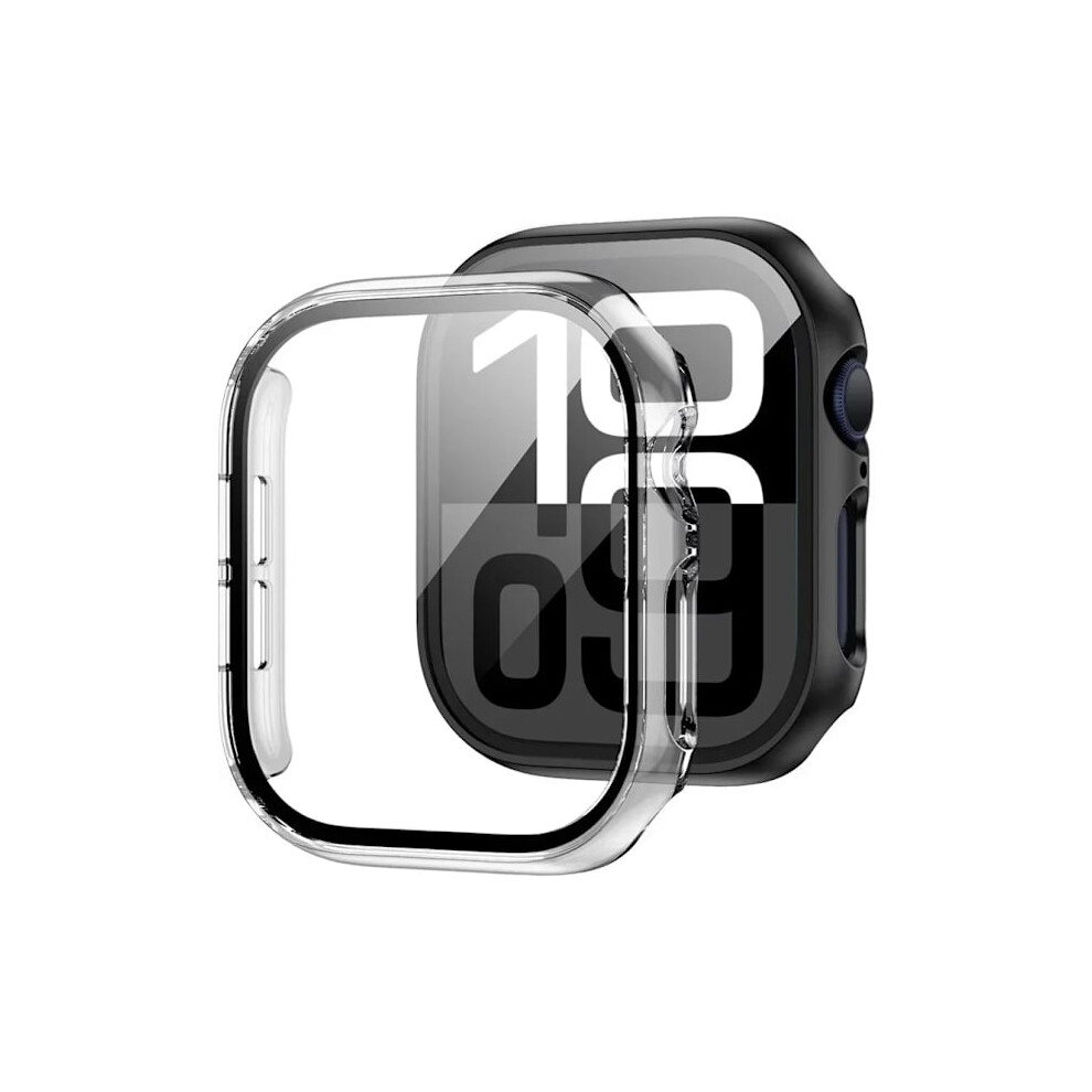 Tempered Glass + Shell Case For Compatible With Apple Watch 10 42Mm 46Mm, Matte Hard Pc Bumper With Screen Protector, Transparent Iwatch Series 10 11 9083649955055