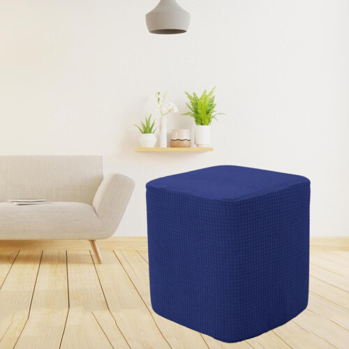 Housse de repose-pieds/pouf en polyester jacquard élastique - 2