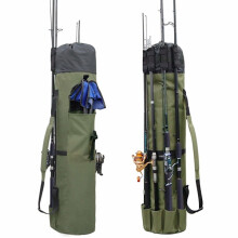 Fishing Equipment Bag Oxford Fishing Rod Bag Portable High Capacity Fishing Rod Carrying Organizer Outdoor Waterproof Fishing Tools Storage Bag