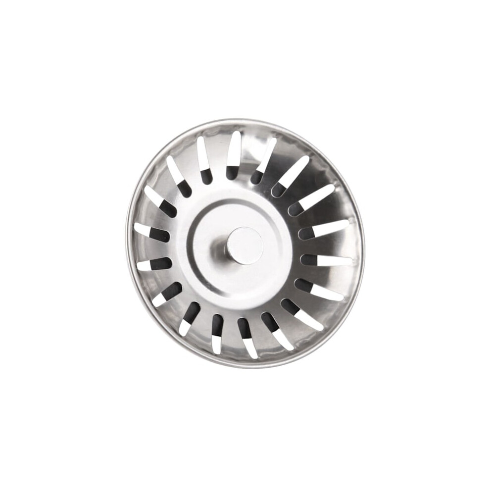 Practical Sink Stopper With Strainer In Durable Steel Silver 9083649955871