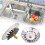 Practical sink stopper with strainer in durable steel Silver 2