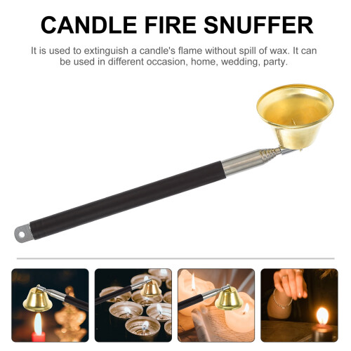 Butter Lamp Fire Extinguisher Candlesticks Holders Wick Snuffer Flame Antique Copper 1