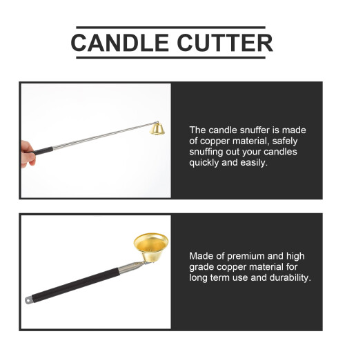 Butter Lamp Fire Extinguisher Candlesticks Holders Wick Snuffer Flame Antique Copper 2