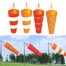 DEKAXID 60/80/100cm Reflective Windsock Airport Aviation Wind Direction Measurement Windbag Garden Rip-stop Weather Vane Weathercock