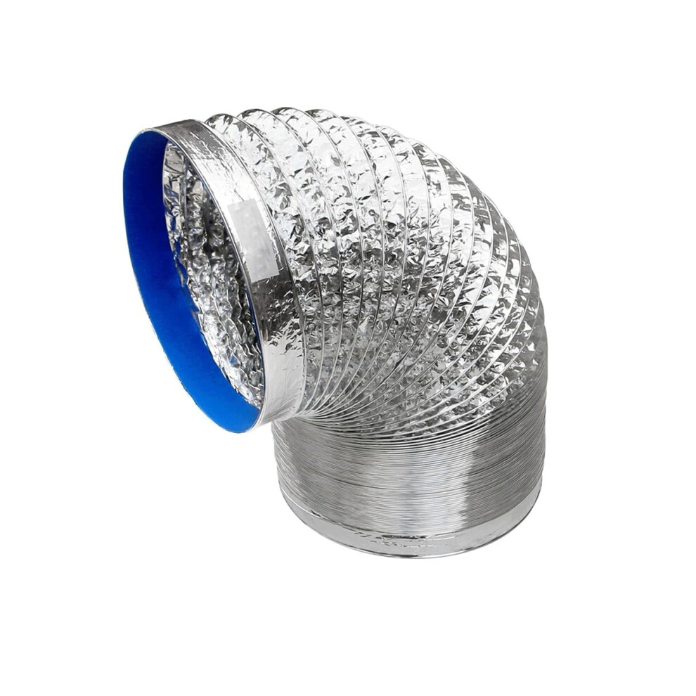 4 And 6 Inch Aluminum Foil Dryer Vent Hose With Clamps, Flexible Air Duct For Hvac And Grow Tents 9174973967125