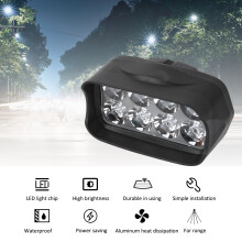 Plastic 8LED Electric Tricycle Light 12V-80V Strong SpotBeam