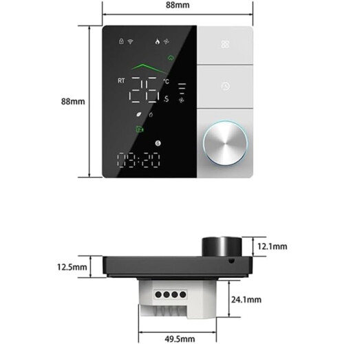 Smart WiFi Programmable Thermostat for Electric Heating with Remote Control and LCD Display 2