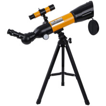 Kids Telescope for Moon and Planets Beginner Astronomical Refractor with Tripod Orange