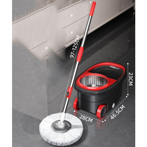 Spin Mop and Bucket Set with 360 Rotating UltraAbsorbent Microfiber Pad and Adjustable Handle 1