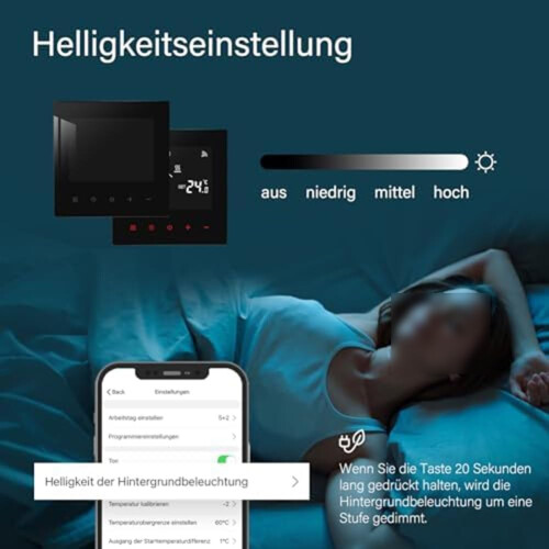 WiFi Smart Thermostat with App and Voice Control, Programmable Heating for Home or Floor 2