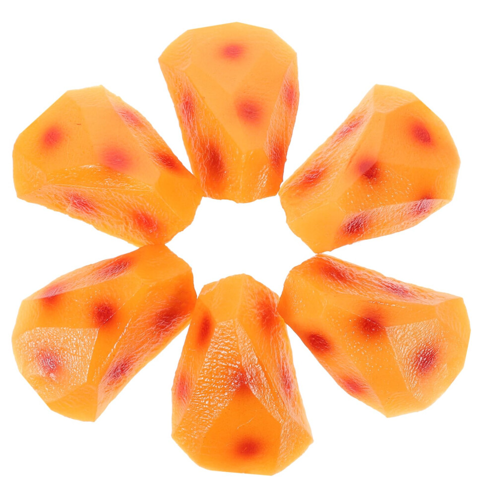 6Pcs Fake Food Props Realistic Potato Chunks Models For Kitchen Decor And Photography 9164114632289