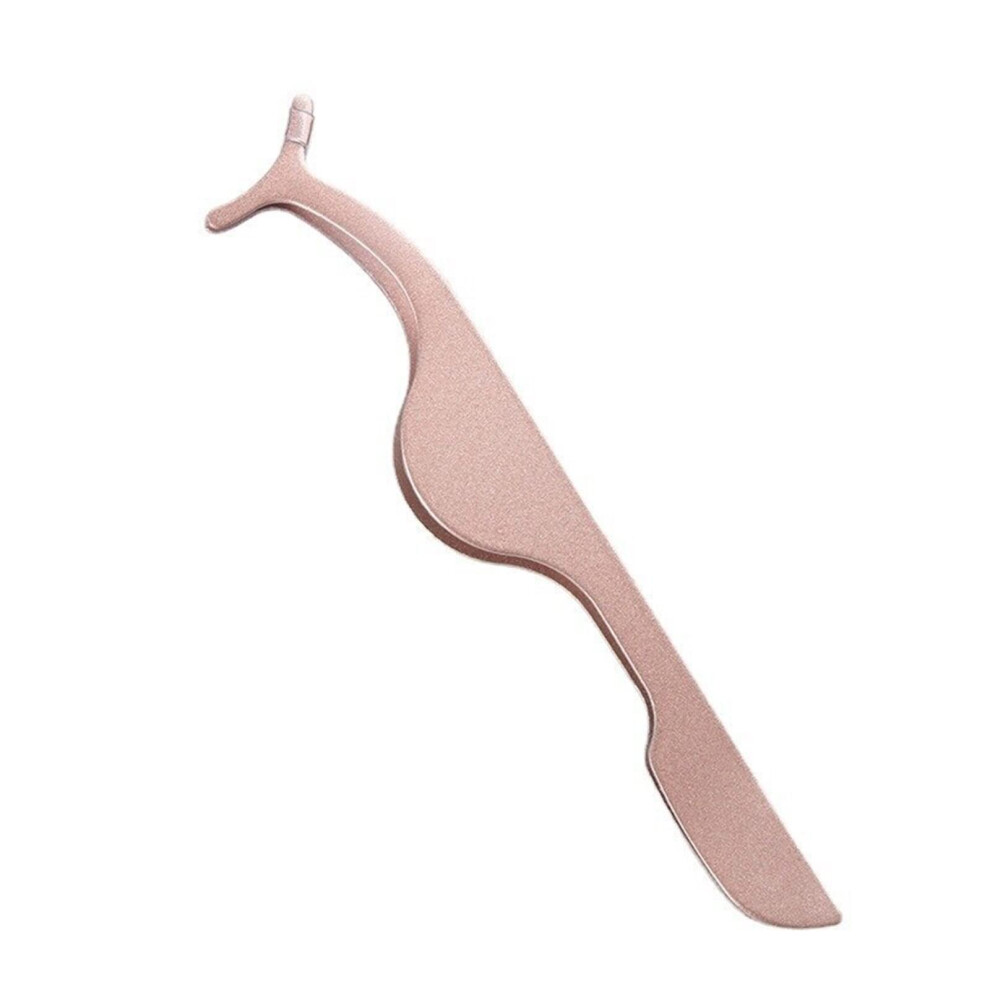 Stainless Steel Eyelash Tweezers with AntiSlip Grip for Precision Hair Removal â Rose