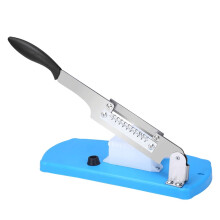 Stainless Steel Manual Meat Slicer with Long Handle for Kitchen Vegetables Bread Ham Lamb Argento