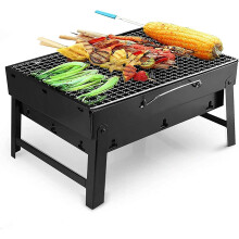 Portable Charcoal Grill Folding BBQ for Camping Picnic Outdoor Cooking Compact Lightweight Design
