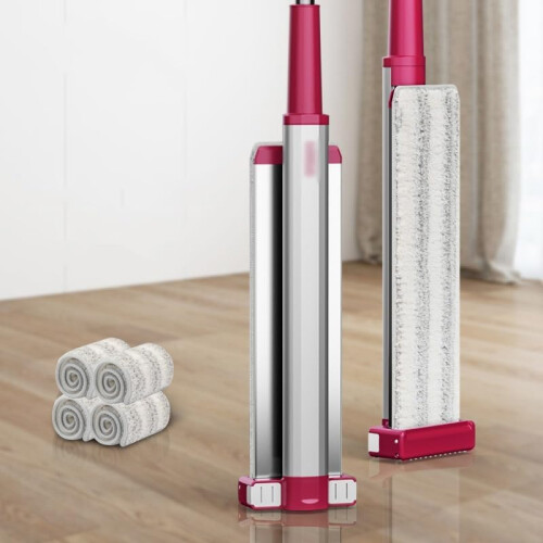 Flat Mop 40cm Self Squeeze Microfiber Pad Aluminum Alloy for Tile Floor Cleaning 2